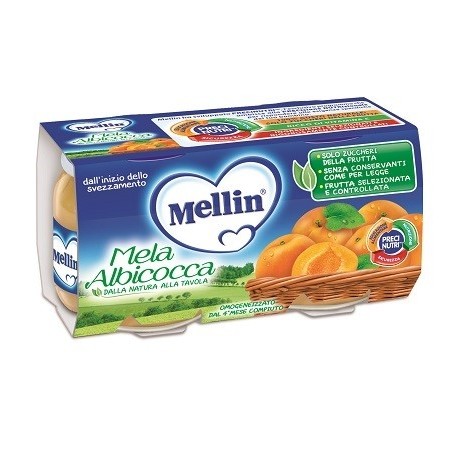 Mellin omogeneizzato mela/albicocca 100 g 2 pezzi
