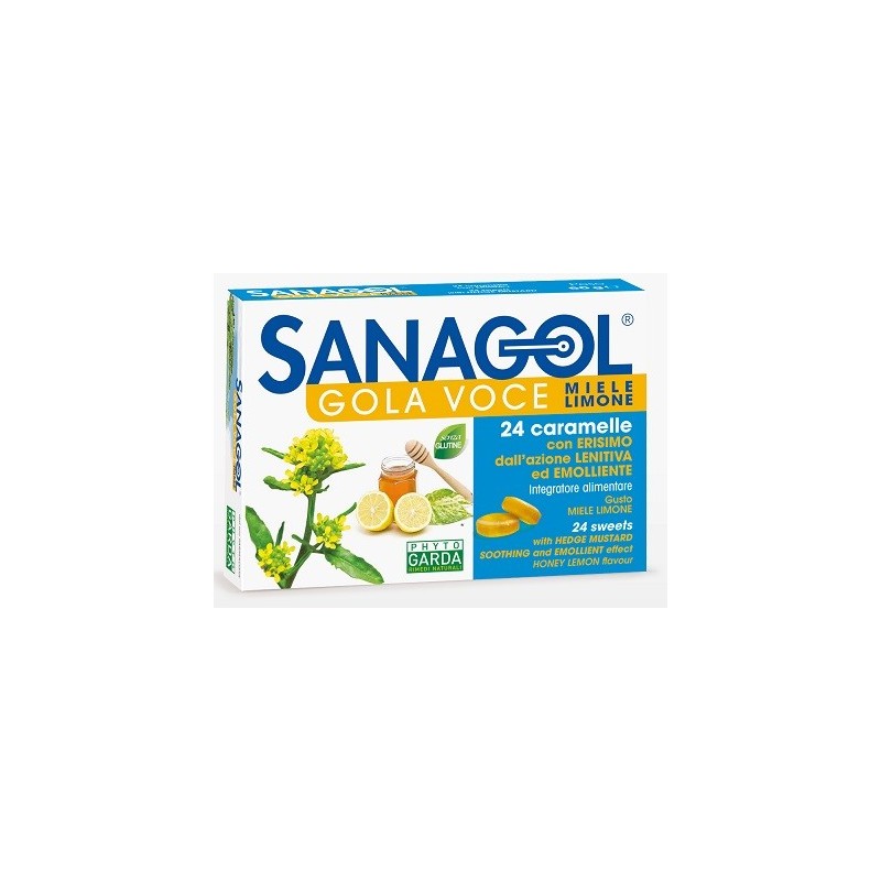 Sanagol gola voce miele limone 24 caramelle