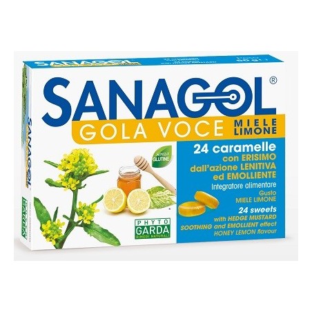 Sanagol gola voce miele limone 24 caramelle