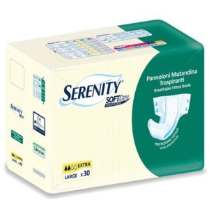 Pannolone per incontinenza serenity softdry formato extra taglia large 30 pezzi