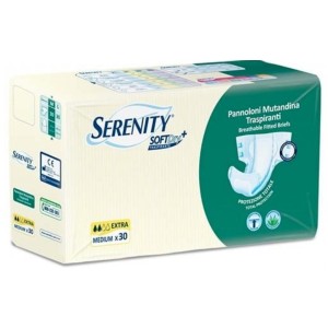 Pannolone per incontinenza serenity softdry formato extra taglia medium 30 pezzi