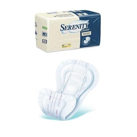Pannolone per incontinenza serenity classic sagomato plus tessuto non tessuto 30 pezzi