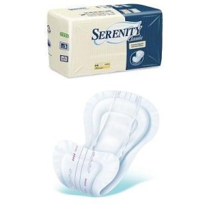 Pannolone per incontinenza serenity sagomato maxi in tessutonon tessuto 30 pezzi
