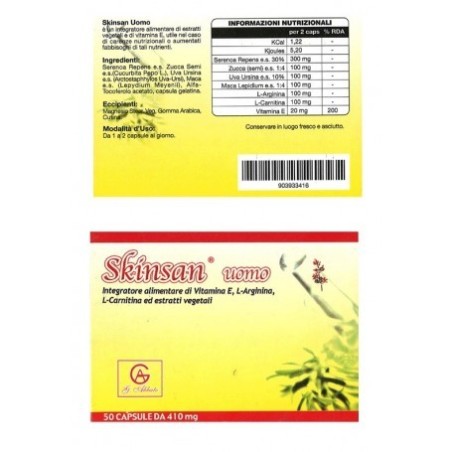 Skinsan uomo vitamina e 50 capsule Skinsan uomo vitamina e 50 capsule