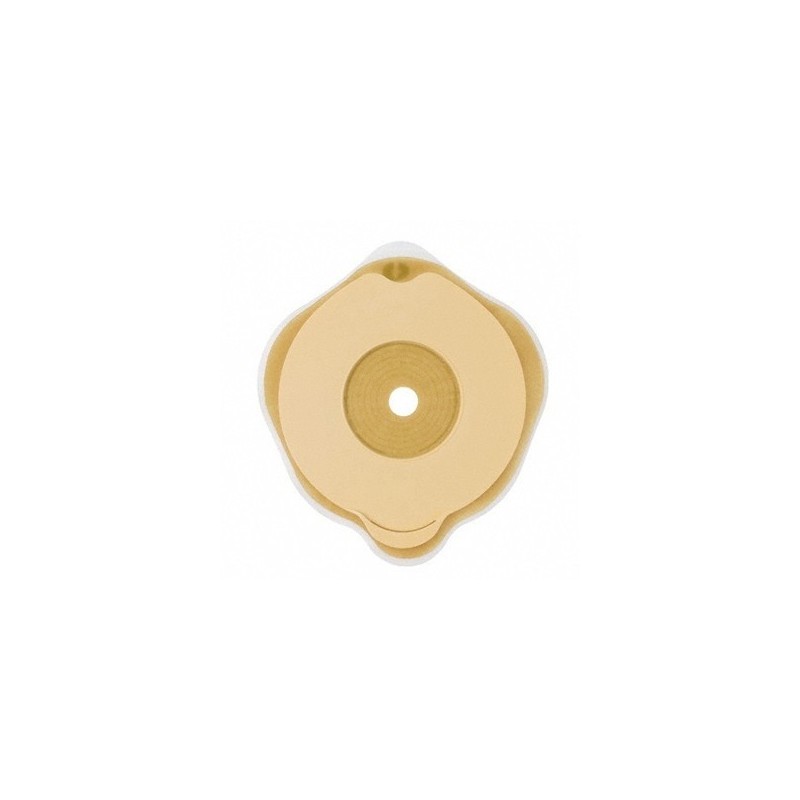 Placca piana flexima key 50 mm con protettore cutaneo idrocolloidale e flangia 5 pezzi