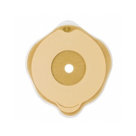 Placca piana flexima key 50 mm con protettore cutaneo idrocolloidale e flangia 5 pezzi