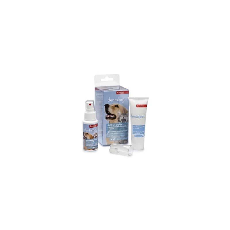 Dentalpet kit dentifricio 50ml+spray orale 50ml+1 ditale