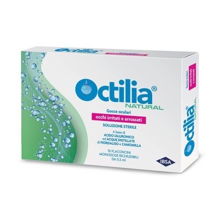 Octilia natural gocce occhi irritati e arrossati 10 flaconcini monodose 0,5 ml