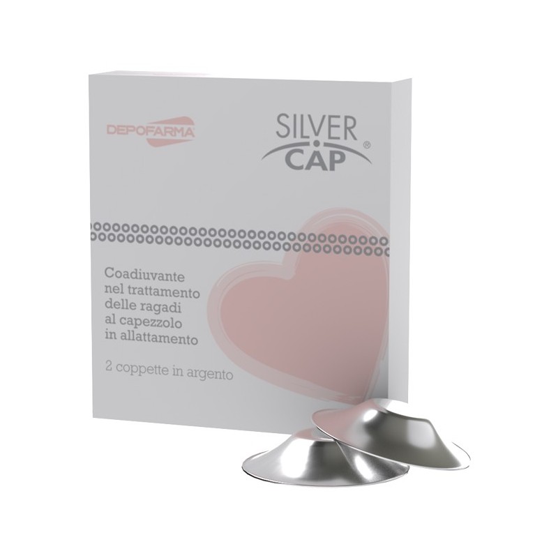 Silver cap coppette in argento copri capezzoli per allattamento 2 pezzi