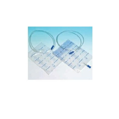 Sacca raccolta urina da letto in pvc non sterile volume 2 litri tubo lunghezza 130 cm 30 pezzi