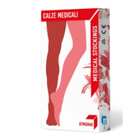 Gloriamed strong 261 mezza coscia autoreggente corto beige misura large 1 paio