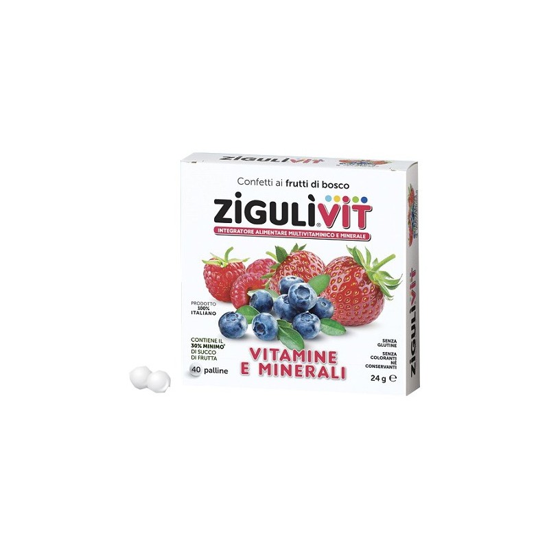 Ziguli vit fruttibosco 40 confetti