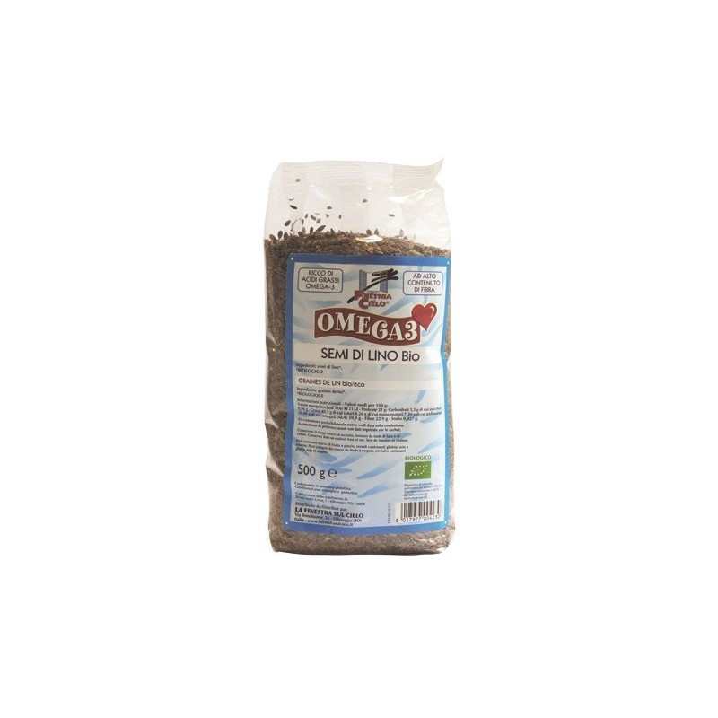 Fsc omega3 semi di lino bio ad alto contenuto di fibra 500 g