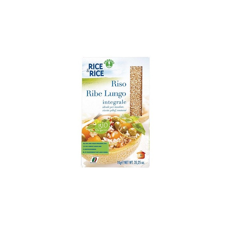 Rice&rice riso lungo ribe integrale 1 kg