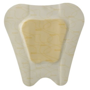 Medicazione biatain in schiuma di poliuretano con idrocolloide e bordo adesivo per sacro 17x17 cm 5 pezzi