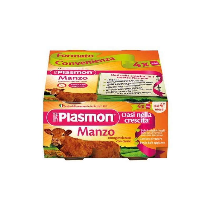 Plasmon omogeneizzato manzo 4 x 80 g