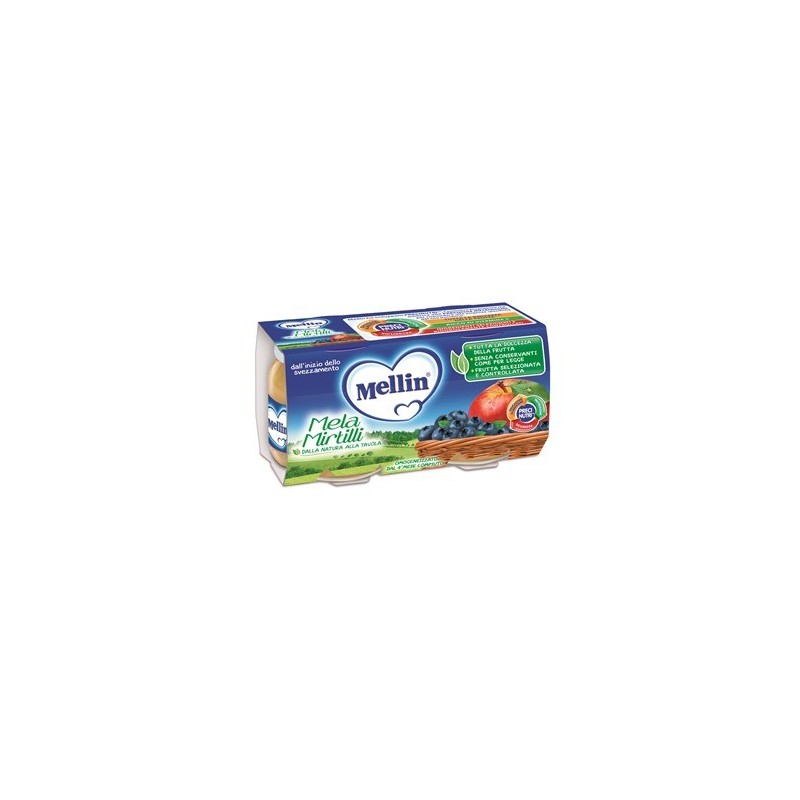 Mellin omogeneizzato mela mirtillo 100 g 2 pezzi