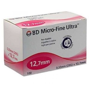 Ago per penna da insulina bd microfine iv gauge 29 12,7 mm 100 pezzi