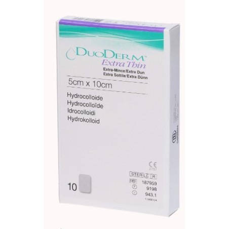 Medicazione con idrocolloidi sterile duoderm extra sottile 10x5cm 10 pezzi
