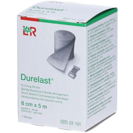 Benda elastica durelast bassa estensibilita' 8x500cm con graffette