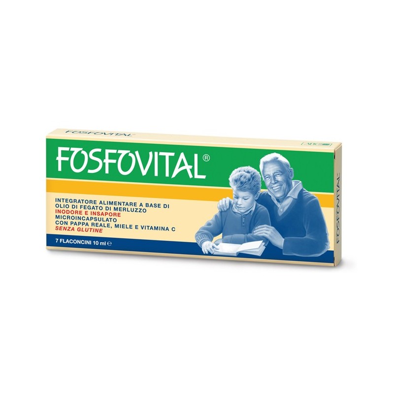 Fosfovital olio fegato di merluzzo 7 flaconcini