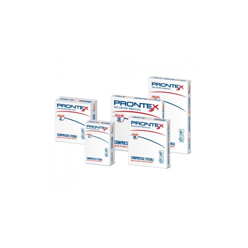 Prontex garza compressa 12/8 15x15cm 50 pezzi