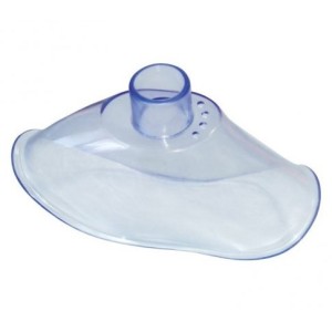 Mascherina adulti tipo 2 in pvc morbido. ricambio in plastica per aerosolterapia