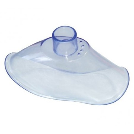 Mascherina adulti tipo 2 in pvc morbido. ricambio in plastica per aerosolterapia