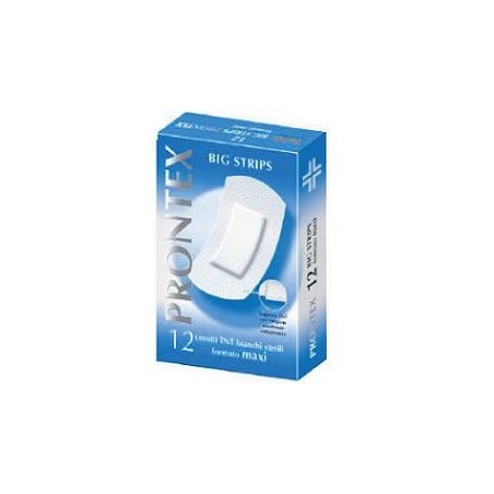 Cerotto prontex big strips astuccio da 12 pezzi formato maxi