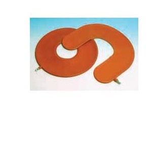 Cuscino antidecubito pneumatico in gomma rossa. larghezza della ciambella 45cm