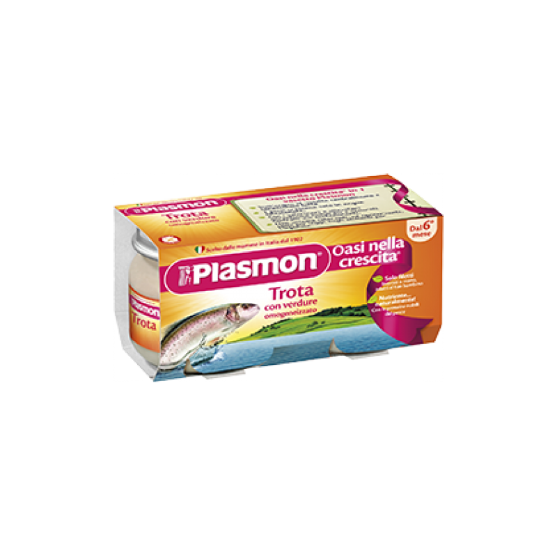 Plasmon omogeneizzato trota verdure 80 g x 2 pezzi