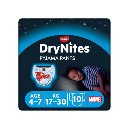 Pannolino huggies drynites boy pyjama pants 4/7 anni medium17/30kg 10 pezzi