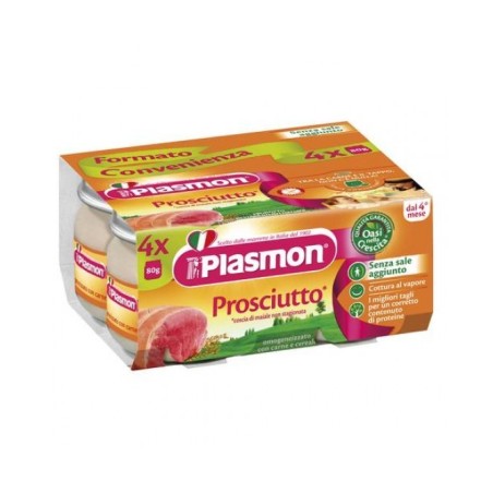 Plasmon omogeneizzato prosciutto cotto 4 x 80 g Plasmon omogeneizzato prosciutto cotto 4 x 80 g
