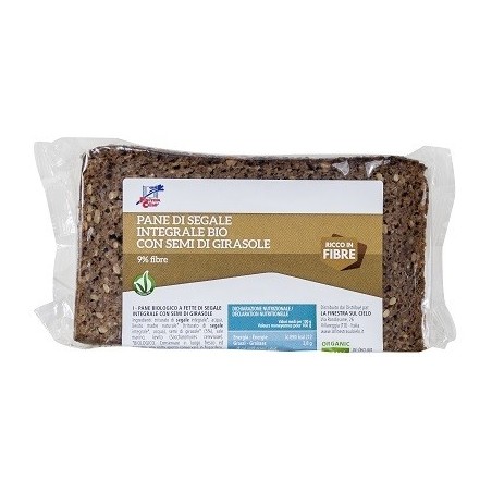 Fsc biofibre+ pane di segale integrale con semi di girasolebiologico ad alto contenuto di fibre 500 g