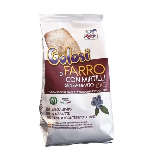 Fsc i golosi biscotti di farro e mirtilli bio senza lievitovegan senza latte 250 g