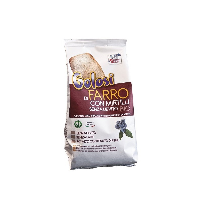 Fsc i golosi biscotti di farro e mirtilli bio senza lievitovegan senza latte 250 g