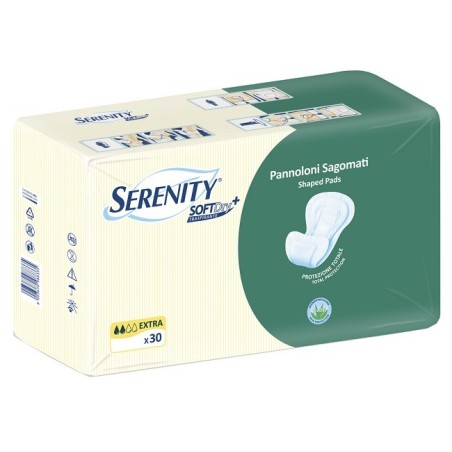 Pannolone per incontinenza sagomato serenity softdry+ aloe extra 30 pezzi