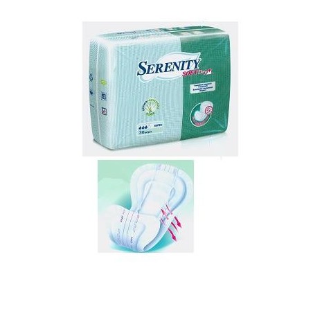 Pannolone per incontinenza sagomato serenity softdry+ aloe super 30 pezzi