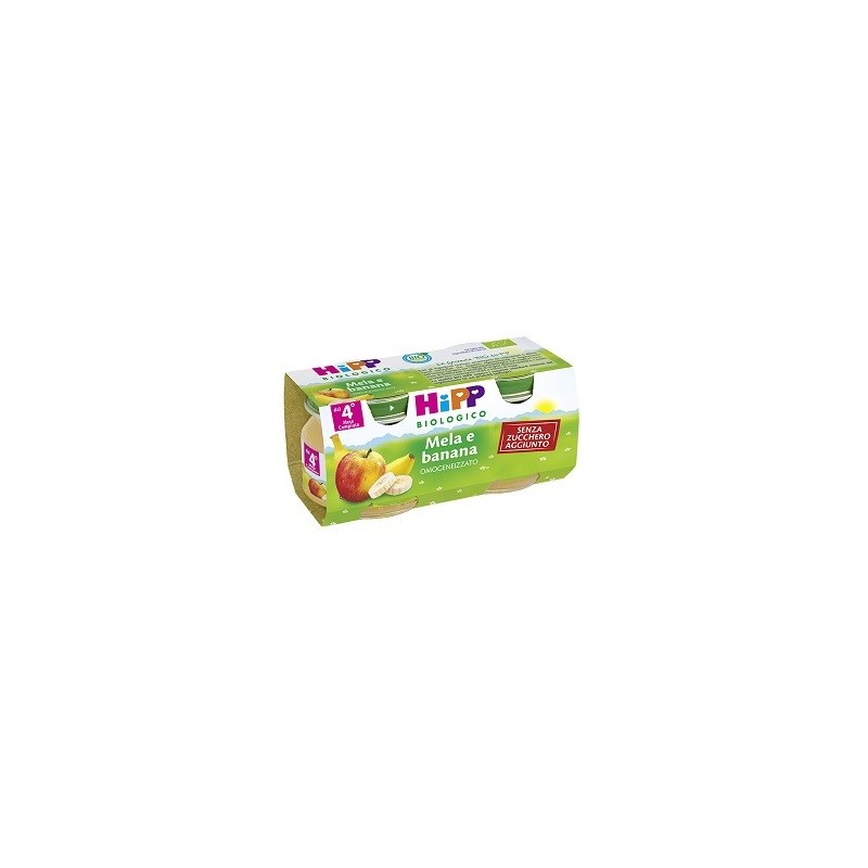 Hipp bio frutta grattuggiata mela banana 4x100 g