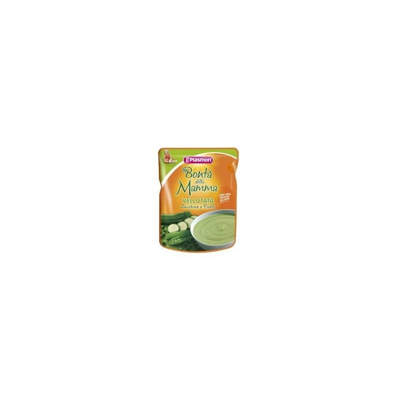 Plasmon pouches vellutata di zucchine e piselli 180 g