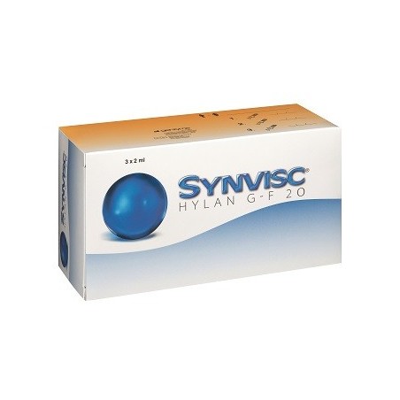 Siringa intra-articolare synvisc acido ialuronico 2 ml 3 pezzi Siringa intra-articolare synvisc acido ialuronico 2 ml 3 pezzi