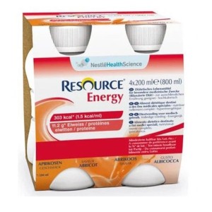 Resource energy albicocca 4 bottiglie 200 ml