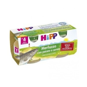 Hipp omogeneizzato merluzzo carote patate 2x80 g