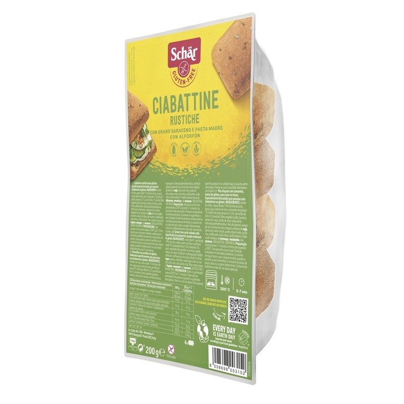 Schar ciabattine rustiche senza lattosio 200 g