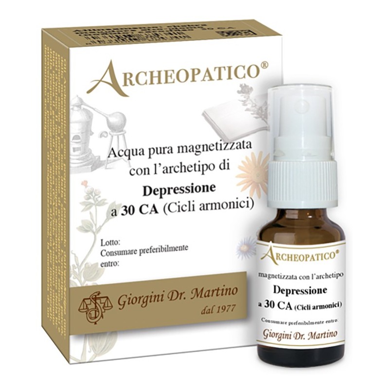 Archeopatico acqua pura magnetizzata con archetipo depressione a 30 cicli armonici 10 ml