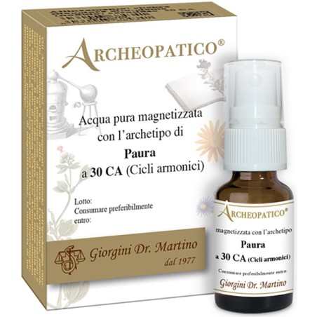 Archeopatico acqua pura magnetizzata con archetipo paura a 30 cicli armonici 10 ml Archeopatico acqua pura magnetizzata con archetipo paura a 30 cicli armonici 10 ml