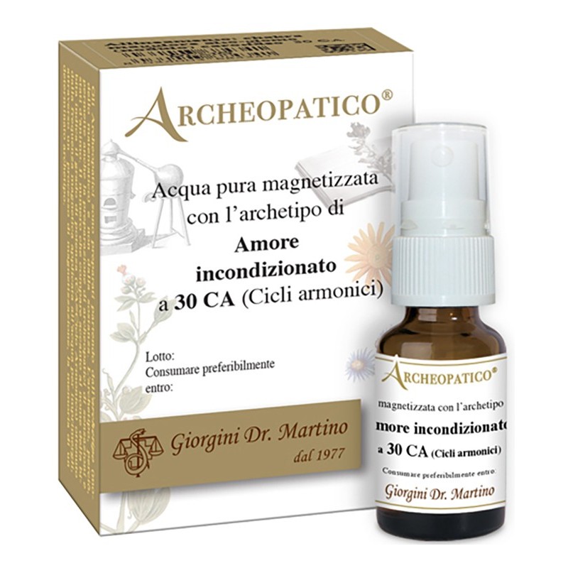Archeopatico acqua pura magnetizzata con archetipo amore incondizionato a 30 cicli armonici 10 ml