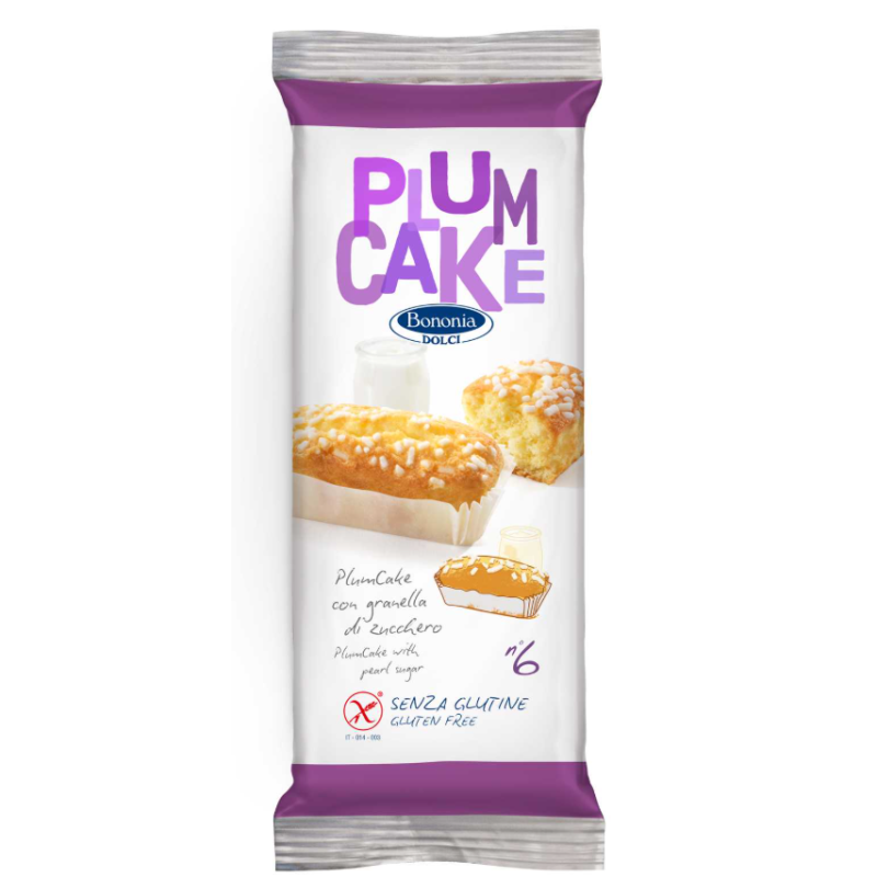 Bononia plumcake con granella di zucchero senza glutine 6 x37 g Bononia plumcake con granella di zucchero senza glutine 6 x37 g