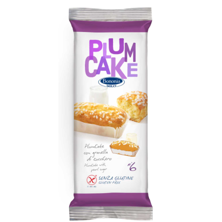 Bononia plumcake con granella di zucchero senza glutine 6 x37 g Bononia plumcake con granella di zucchero senza glutine 6 x37 g