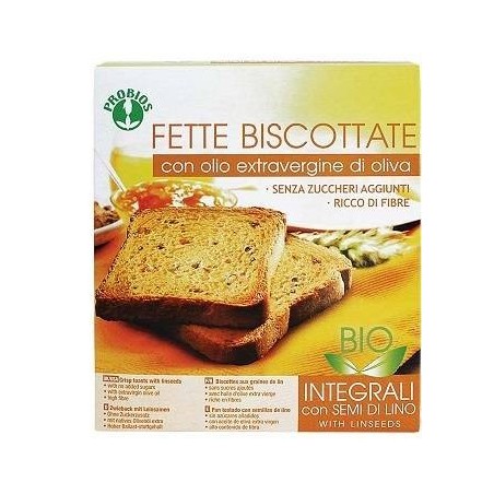 Fette biscottate integrali ai semi di lino senza zucchero 270 g